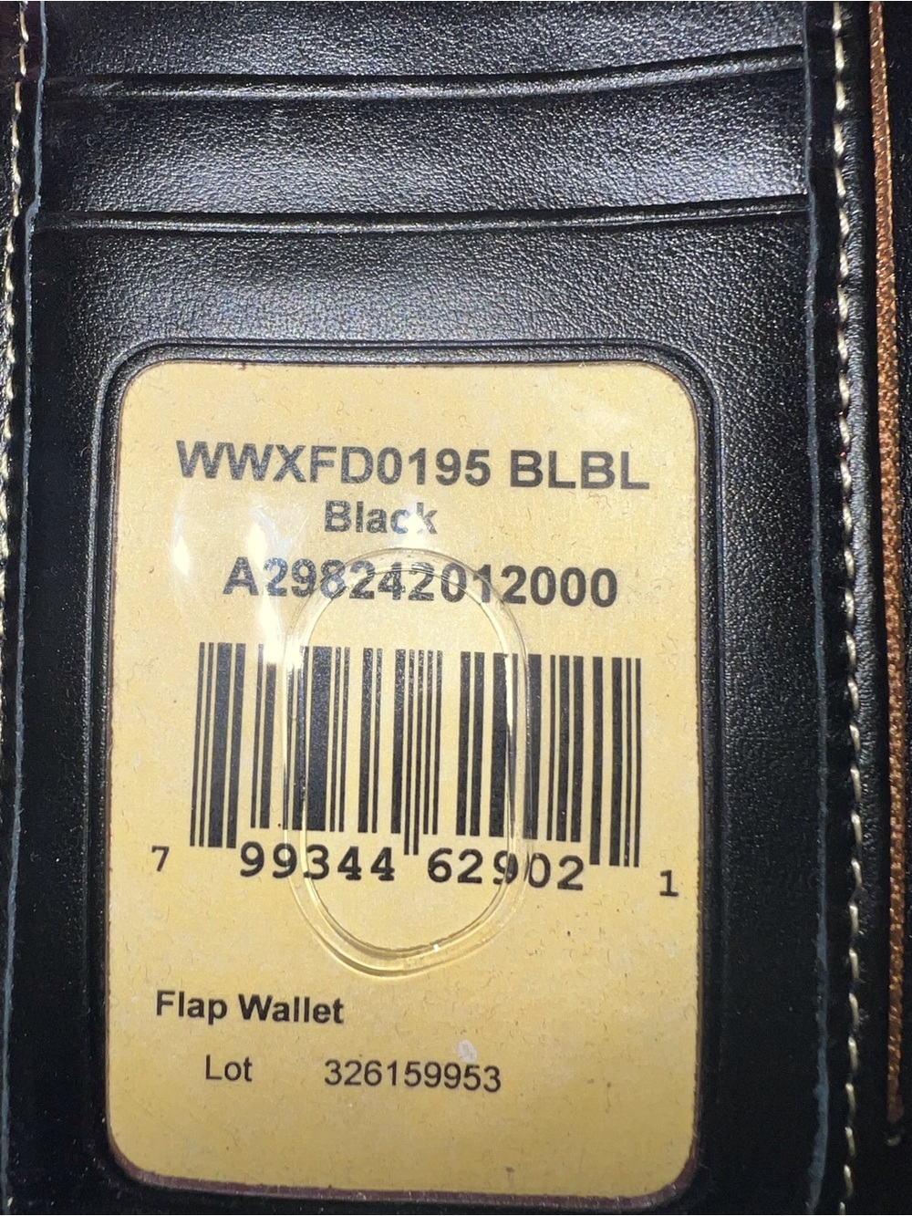 Dooney & Bourke Black Leather Wallet with Gold Logo Plaque - Picture 10 of 14